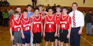 Jona and his basketball team.